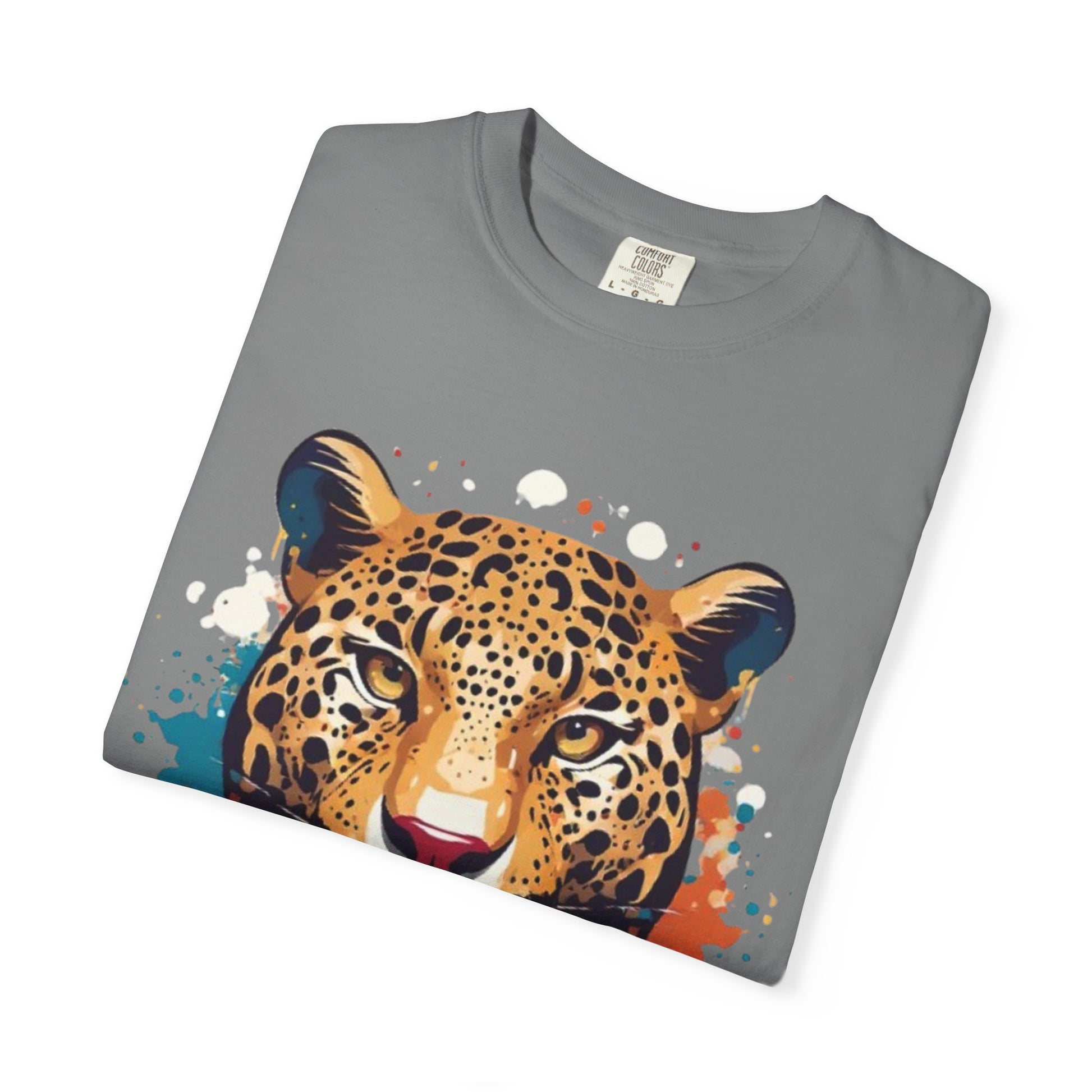 Creative Leopard T-Shirt, Artistic Animal Tee, Unique Gift for Art Lovers, Casual Wear, Trendy Fashion Statement